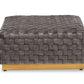 baxton studio noah luxe and glam grey velvet fabric upholstered and gold finished square cocktail ottoman | Modish Furniture Store-3