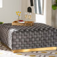 Baxton Studio Noah Luxe and Glam Grey Velvet Fabric Upholstered and Gold Finished Square Cocktail Ottoman | Modishstore | Ottomans