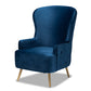 baxton studio melissa luxe and glam royal blue velvet fabric upholstered and gold finished living room accent chair | Modish Furniture Store-2