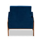 Baxton Studio Perris Mid-Century Modern Grey Velvet Wood Lounge Chair | Lounge Chairs | Modishstore - 14