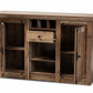 baxton studio albert modern and contemporary farmhouse rustic finished wood 2 door dining room sideboard buffet | Modish Furniture Store-3
