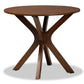 baxton studio kenji modern and contemporary walnut brown finished 35 inch wide round wood dining table | Modish Furniture Store-2