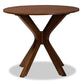 baxton studio kenji modern and contemporary walnut brown finished 35 inch wide round wood dining table | Modish Furniture Store-3