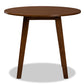 baxton studio ela modern and contemporary walnut brown finished 35 inch wide round wood dining table | Modish Furniture Store-3