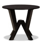 baxton studio irene modern and contemporary dark brown finished 35 inch wide round wood dining table | Modish Furniture Store-3