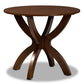 baxton studio tilde modern and contemporary walnut brown finished 35 inch wide round wood dining table | Modish Furniture Store-2