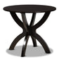 baxton studio tilde modern and contemporary dark brown finished 35 inch wide round wood dining table | Modish Furniture Store-2