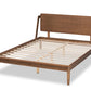 Baxton Studio Sadler Mid-Century Modern Ash Walnut Brown Finished Wood Queen Size Platform Bed | Beds | Modishstore - 6