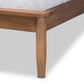 Baxton Studio Sadler Mid-Century Modern Ash Walnut Brown Finished Wood Queen Size Platform Bed | Beds | Modishstore - 4