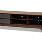 baxton studio koji mid century modern two tone grey and walnut finished wood 2 drawer tv stand | Modish Furniture Store-2