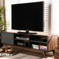 Baxton Studio Koji Mid-Century Modern Two-Tone Grey and Walnut Finished Wood 2-Drawer TV Stand | Modishstore | TV Stands