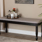 Baxton Studio Corey Modern and Contemporary Grey Fabric Upholstered and Dark Brown Finished Wood Dining Bench | Modishstore | Stools & Benches