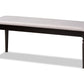 baxton studio giovanni modern and contemporary grey fabric upholstered and dark brown finished wood dining bench | Modish Furniture Store-2