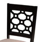 Baxton Studio Peter Modern and Contemporary Sand Fabric Upholstered and Dark Brown Finished Wood 4-Piece Dining Chair Set | Modishstore | Dining Chairs - 3