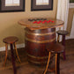 Napa East Whiskey Barrel Game Table Set