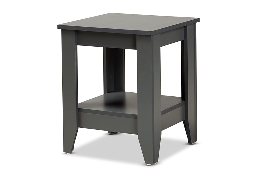 baxton studio audra modern and contemporary grey finished wood living room end table | Modish Furniture Store-2