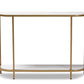 Baxton Studio Dominic Modern and Contemporary Gold Metal Console Table with Faux Marble Tabletop | Console Tables | Modishstore - 6