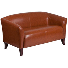 Hercules Imperial Series Cognac Leathersoft Loveseat By Flash Furniture