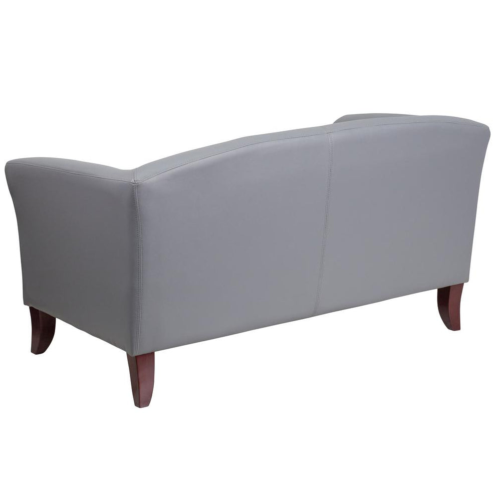 Hercules Imperial Series Gray Leathersoft Loveseat By Flash Furniture | Loveseats | Modishstore - 2