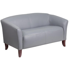 Hercules Imperial Series Gray Leathersoft Loveseat By Flash Furniture