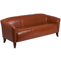 Hercules Imperial Series Cognac Leathersoft Sofa By Flash Furniture