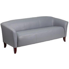 Hercules Imperial Series Gray Leathersoft Sofa By Flash Furniture