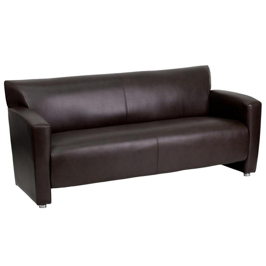 Hercules Majesty Series Brown Leathersoft Sofa By Flash Furniture | Sofas | Modishstore