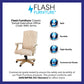 Ivory Microfiber Classic Executive Swivel Office Chair With Driftwood Arms And Base By Flash Furniture | Office Chairs | Modishstore - 3