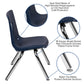Advantage Navy Student Stack School Chair - 12-Inch By Flash Furniture | Side Chairs | Modishstore - 3