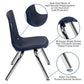 Advantage Navy Student Stack School Chair - 12-Inch By Flash Furniture | Kids Chairs | Modishstore - 3