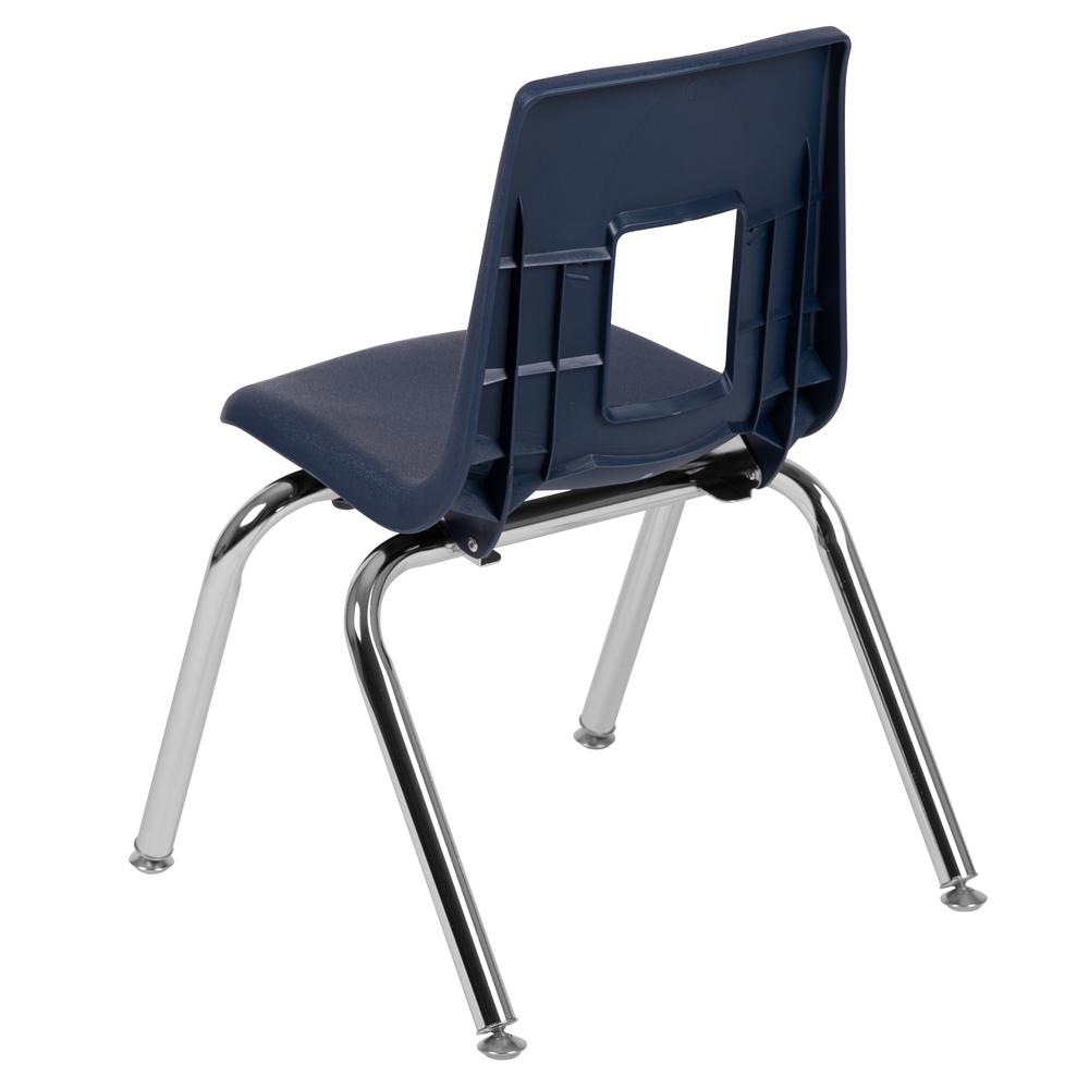 Advantage Navy Student Stack School Chair - 14-Inch By Flash Furniture | Side Chairs | Modishstore - 4