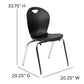 Advantage Titan Black Student Stack School Chair - 18-Inch By Flash Furniture | Side Chairs | Modishstore - 4