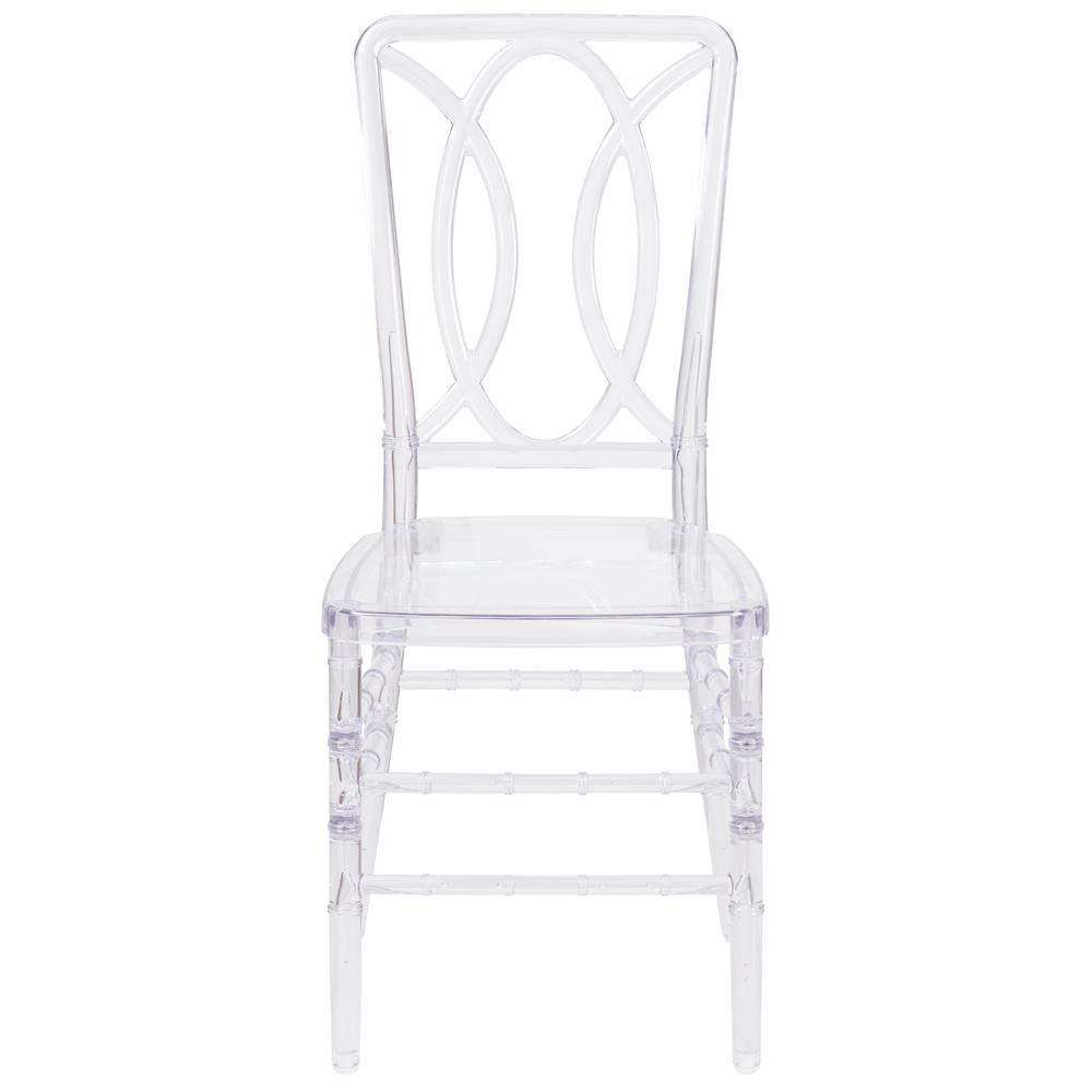 Flash Elegance Crystal Ice Stacking Chair With Designer Back By Flash Furniture | Side Chairs | Modishstore - 4
