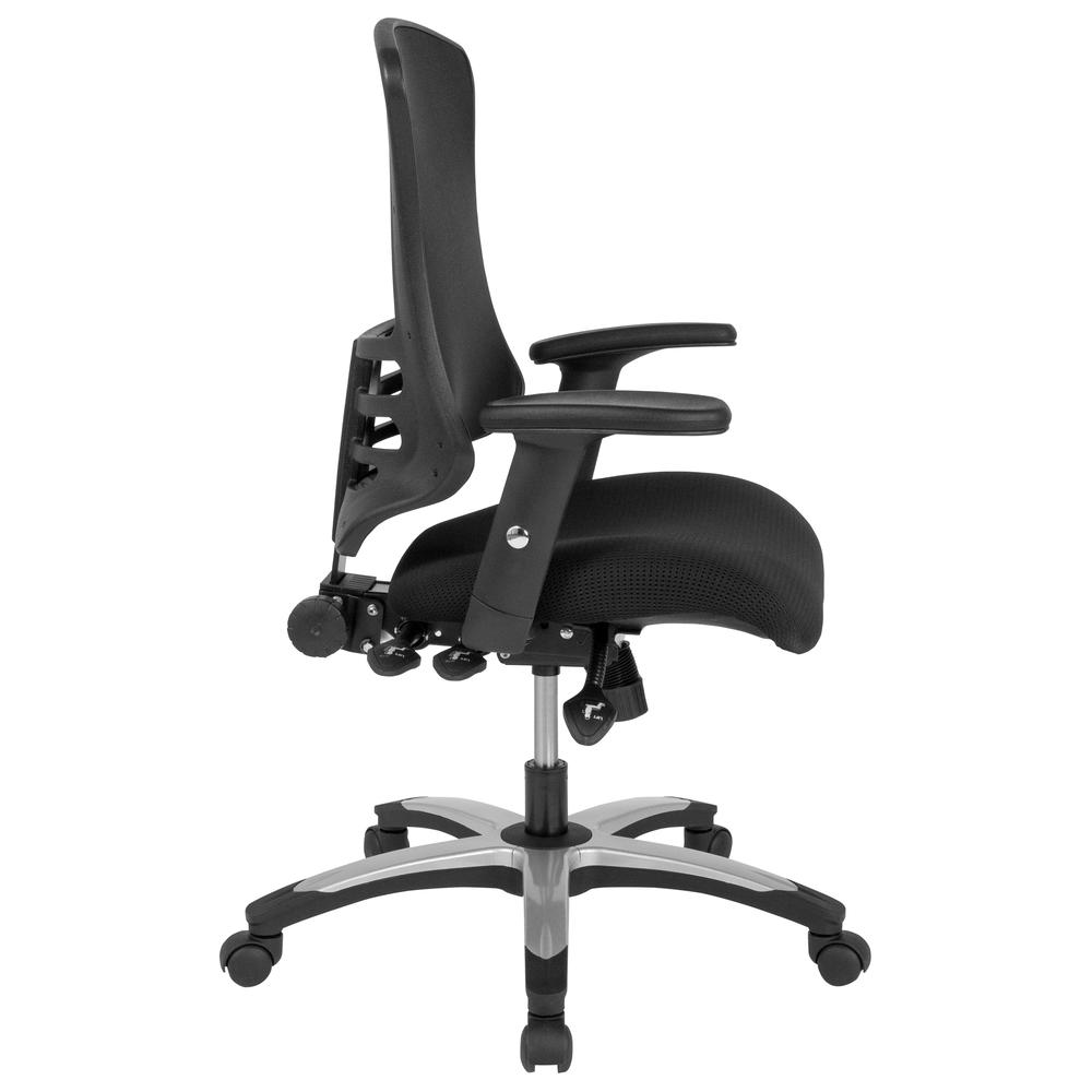 High Back Black Mesh Multifunction Executive Swivel Ergonomic Office Chair With Molded Foam Seat And Adjustable Arms By Flash Furniture | Office Chairs | Modishstore - 2