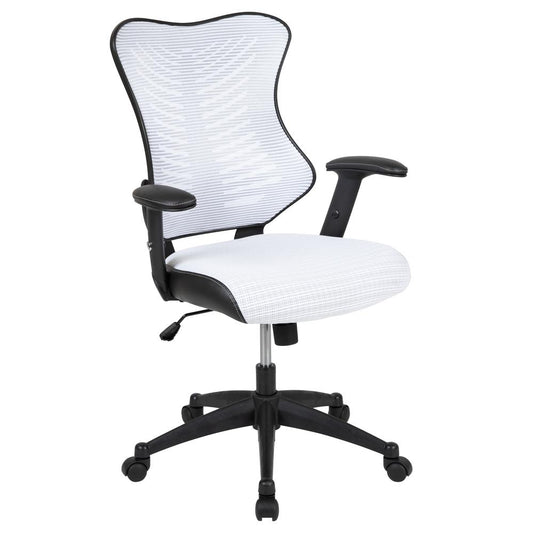 High Back Designer White Mesh Executive Swivel Ergonomic Office Chair With Adjustable Arms By Flash Furniture | Office Chairs | Modishstore