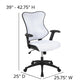 High Back Designer White Mesh Executive Swivel Ergonomic Office Chair With Adjustable Arms By Flash Furniture | Office Chairs | Modishstore - 4