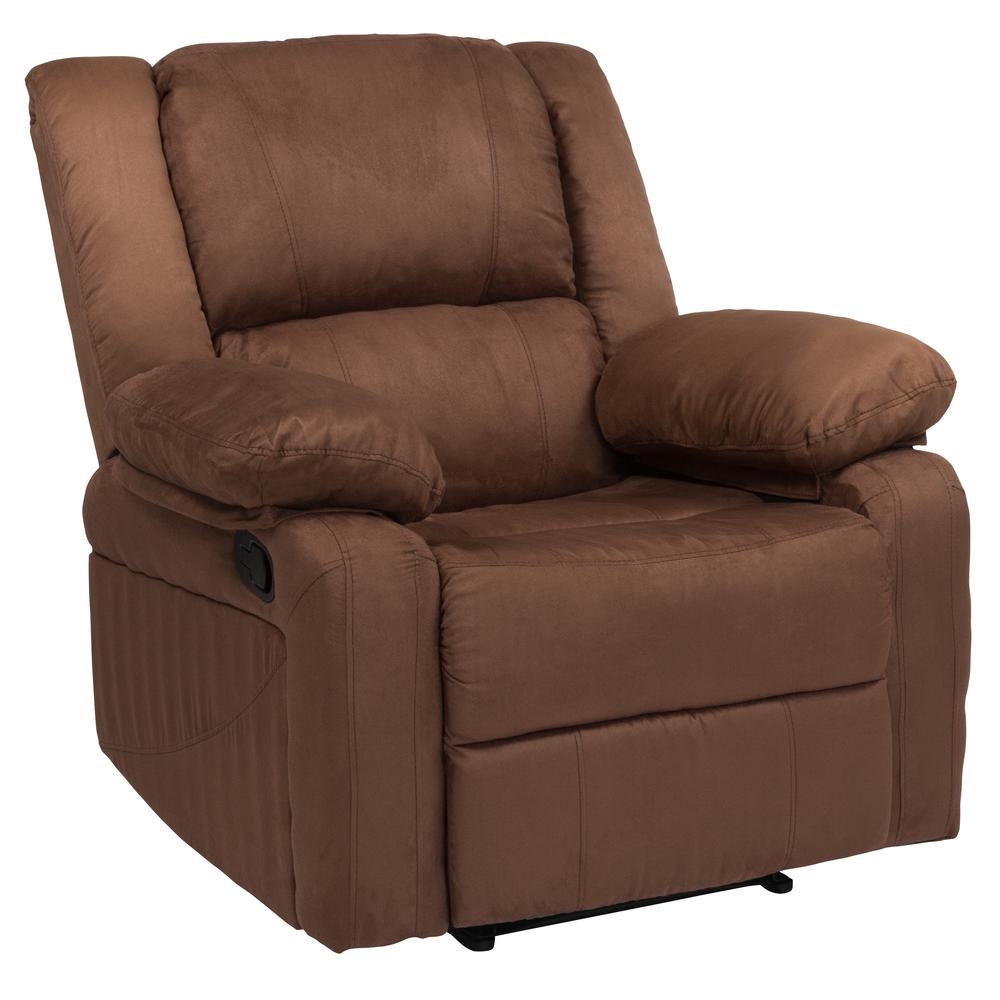 Harmony Series Chocolate Brown Microfiber Recliner By Flash Furniture | Chairs & Recliners | Modishstore