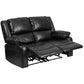 Harmony Series Black Leathersoft Loveseat With Two Built-In Recliners By Flash Furniture | Loveseats | Modishstore - 2