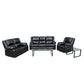Harmony Series Black Leathersoft Reclining Sofa Set By Flash Furniture | Sofa Set | Modishstore - 1