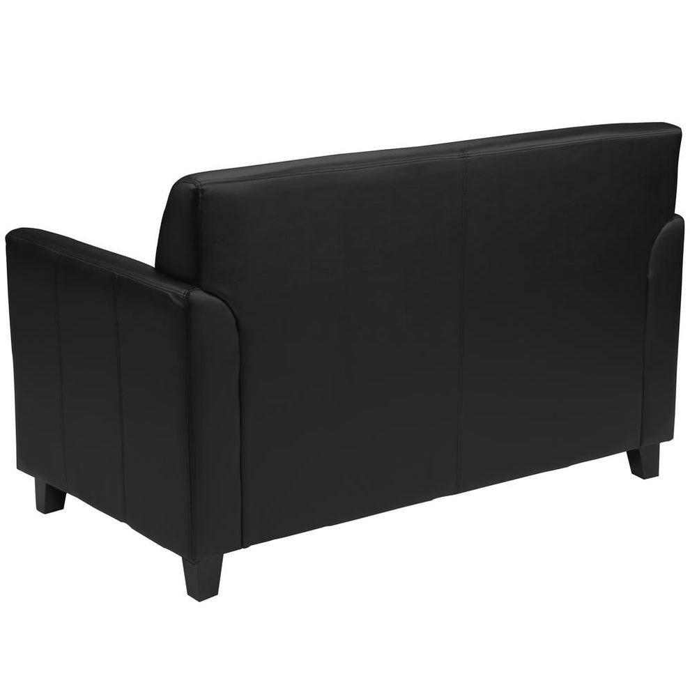 Hercules Diplomat Series Black Leathersoft Loveseat By Flash Furniture | Loveseats | Modishstore - 2