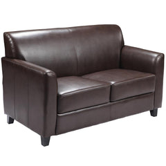 Hercules Diplomat Series Brown Leathersoft Loveseat By Flash Furniture