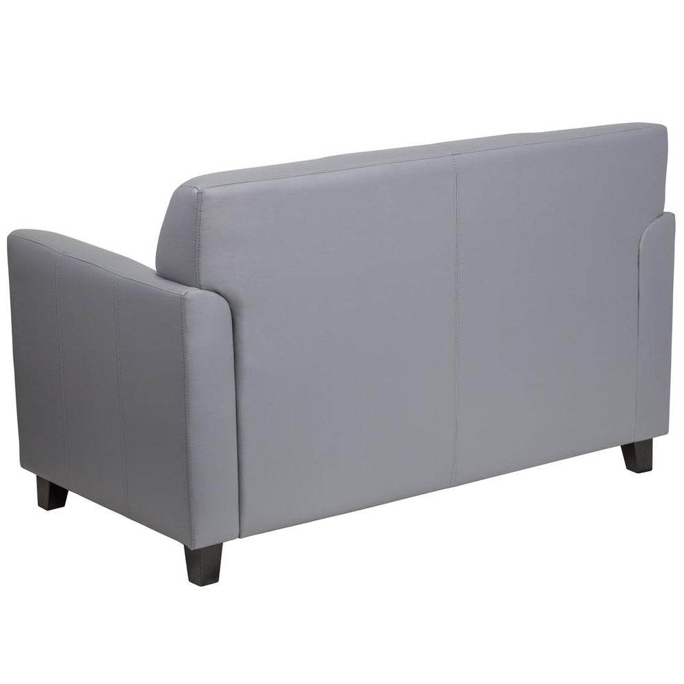 Hercules Diplomat Series Gray Leathersoft Loveseat By Flash Furniture | Loveseats | Modishstore - 2