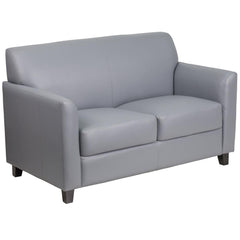 Hercules Diplomat Series Gray Leathersoft Loveseat By Flash Furniture