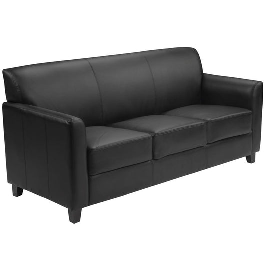 Hercules Diplomat Series Black Leathersoft Sofa By Flash Furniture | Sofas | Modishstore - 1