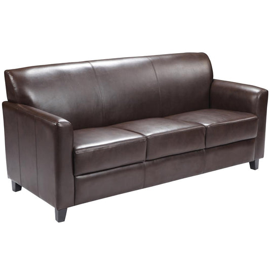 Hercules Diplomat Series Brown Leathersoft Sofa By Flash Furniture | Sofas | Modishstore