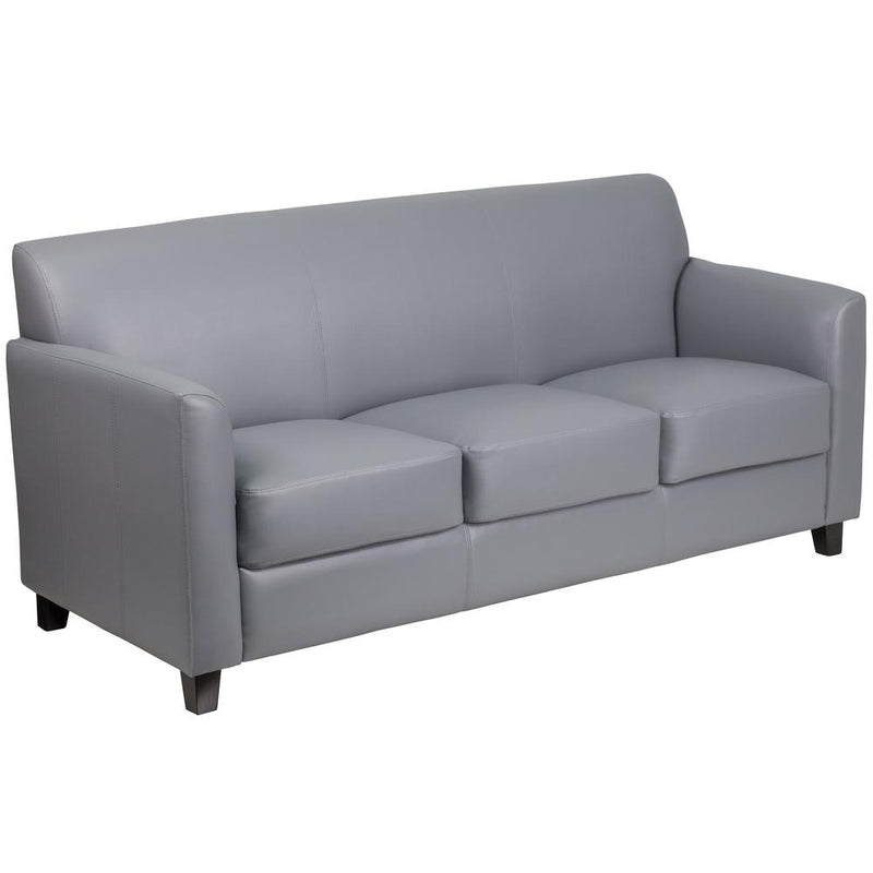 Hercules Diplomat Series Gray Leathersoft Sofa By Flash Furniture | Sofas | Modishstore