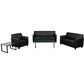 Hercules Diplomat Series Reception Set In Black Leathersoft By Flash Furniture | Sofas | Modishstore - 2