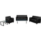 Hercules Diplomat Series Reception Set In Black Leathersoft By Flash Furniture | Sofa Set | Modishstore - 2