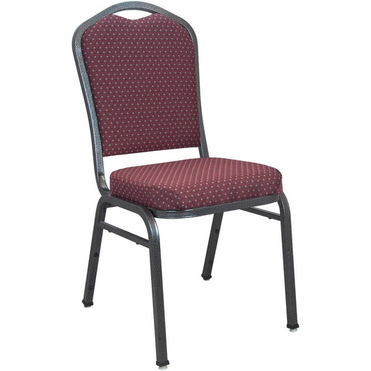 Advantage Premium Burgundy-Patterned Crown Back Banquet Chair - Silver Vein By Flash Furniture | Dining Chairs | Modishstore