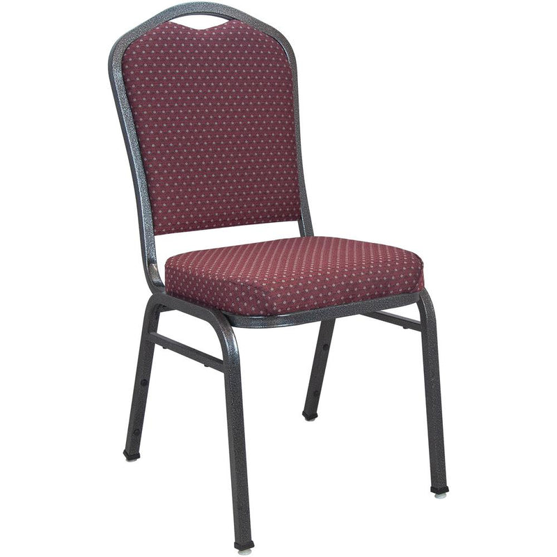 Advantage Premium Burgundy-Patterned Crown Back Banquet Chair - Silver Vein By Flash Furniture | Dining Chairs | Modishstore - 1